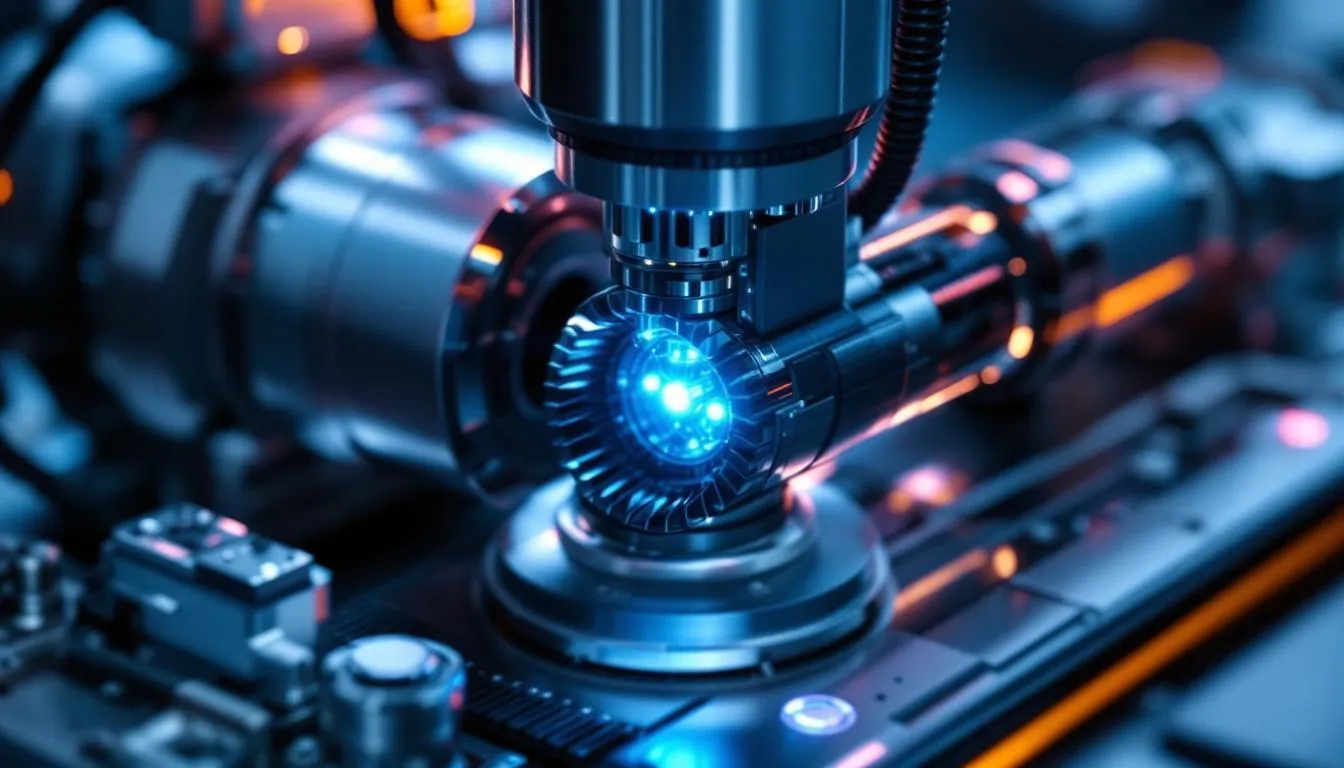A close-up view of a laser machine tube showcasing its features.
