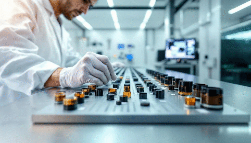A technician selecting the right CO2 laser lens for a specific application.