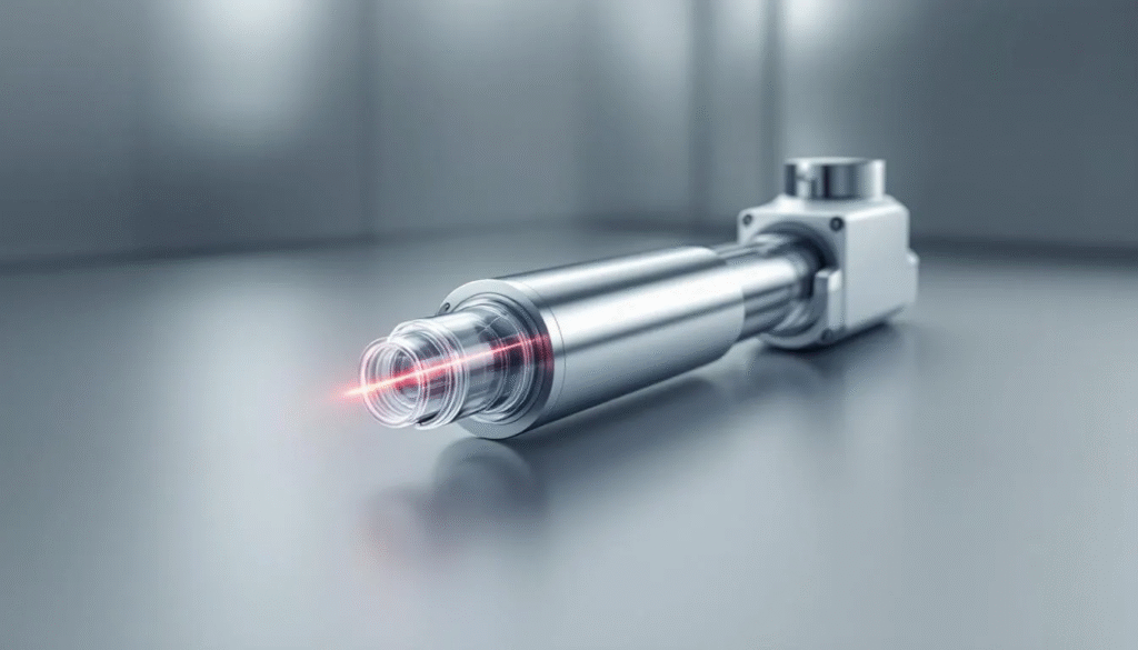 A well maintained laser tube with a water cooling system for longevity