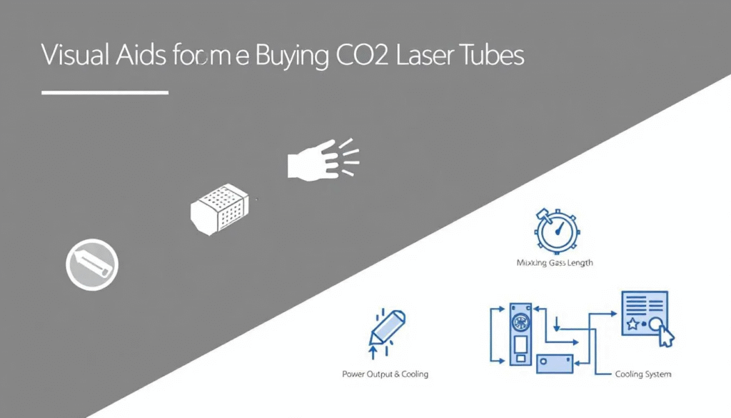 Buying tips for CO2 laser tubes with visual aids.