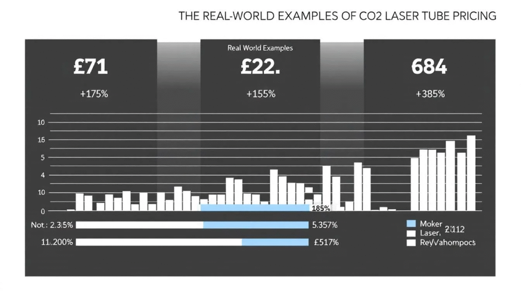 Real-world examples of CO2 laser tube pricing.